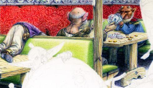 The final, colored gamblers.